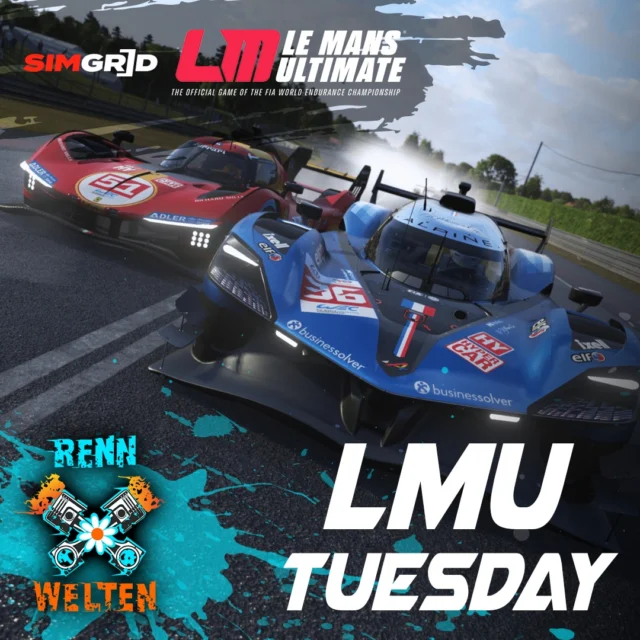 Im Februar veranstaltet RennWelten jeden Dienstag ein LMU Event!

Auf den 4 Strecken Bahrain, Interlagos, Monza und Fuji fahren wir mit allen Klassen die LMU zu bieten hat Rennen. Wenn ihr Lust auf LMU-Events habt, schaut einfach auf unserer Simgrid-Page oder auf unserem Discord vorbei. Den Link findet ihr im Linktree in der Bio.

#SimRacing #LMUEvent #RennWelten #SimGrid #RacingCommunity #Motorsport #VirtualRacing #Esports