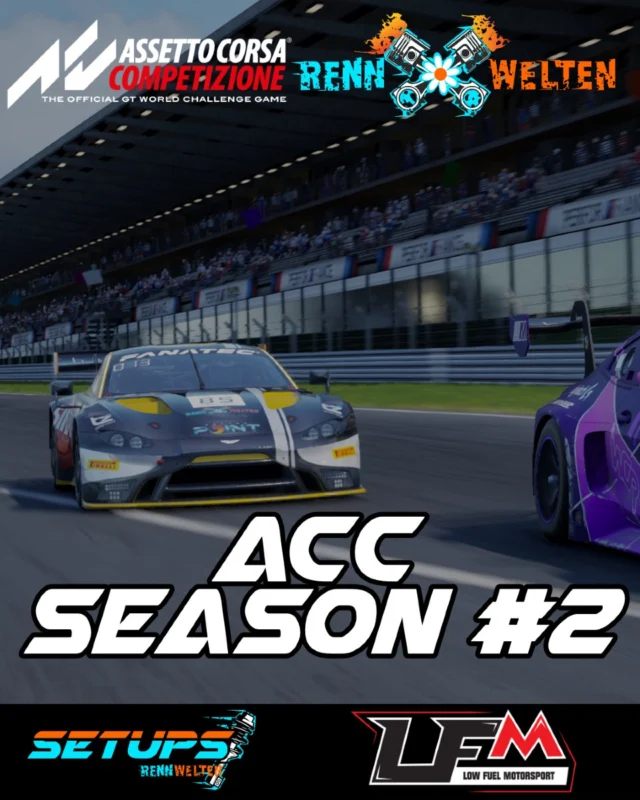 Nach der Season ist wie immer vor der Season!

Starte mit uns gemeinsam in die Season 2 2025. Wir bieten euch wieder 8 Rennen und 2 Serien.

Wenn ihr Lust habt dabei zu sein, schaut doch einfach auf unserem Discord vorbei, den Link dazu findet ihr in unserer Bio!

#rennwelten #fortheracer #simracing #esports #simgrid #setups