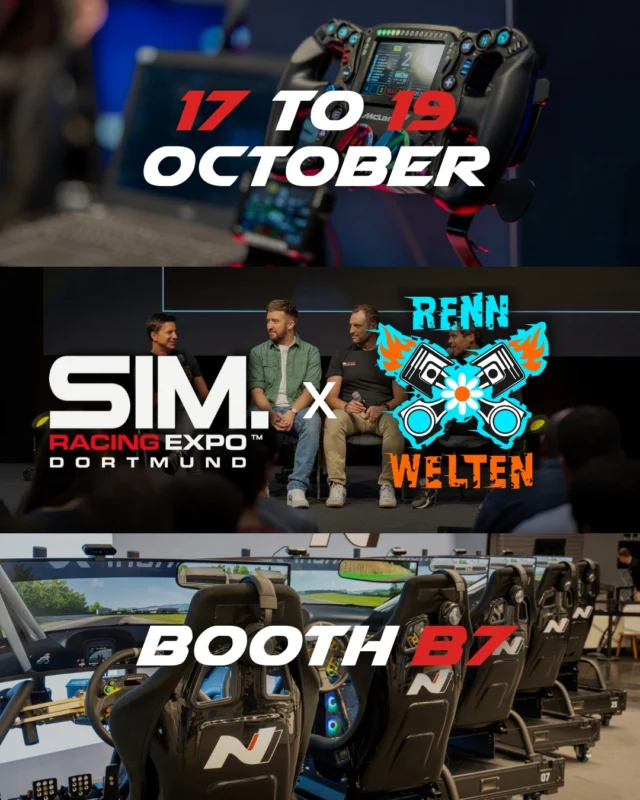 Überraschung! RennWelten wird auf der SimRacing Expo sein! 💥

Gemeinsam mit den Kollegen von @simracing_expo werden wir euch auf dem Stand unsere aktuellen Produkte präsentieren und neben diesen auch Restposten zu Knallerpreisen verkaufen. 

Abseits des Merch's findet ihr eine Sitzecke für eine kleine Pause oder Plauderei zwischendurch. @stealth.motorsports_ komplettiert den Stand mit einem Radical SR1.

Ihr findet uns vom 17. Oktober bis zum 19. Oktober auf dem Stand B7.

 Tickets zur SimRacing Expo erhaltet ihr auf folgender Seite:
👉ticket.simracingexpo.de

Wir freuen uns auf euch!🚗💨

--

Surprise! RennWelten will be at the SimRacing Expo! 💥

Together with our friends from @simracing_expo, we’ll be showcasing our latest products at our booth  and offering clearance items at unbeatable prices.

Beyond the merch, you’ll also find a cozy seating area to take a short break or have a chat. @stealth.motorsports_ will round off the booth with a stunning Radical SR1 on display.

You can find us from October 17th to 19th at Booth B7.

Tickets for the SimRacing Expo are available here:
👉 ticket.simracingexpo.de

We’re looking forward to seeing you there! 🚗💨

#fortheracer #simracingexpo #merch #simracing #simulator #simulation #motorsport #racing #esport #dortmund #westfallenhallen
