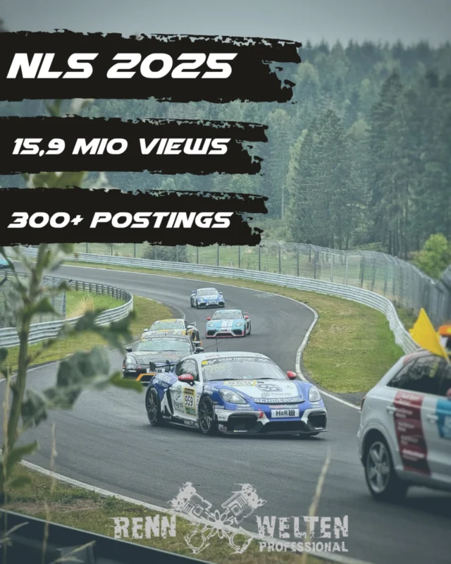 RennWelten x NLS 2025. 
Team Double J, @janski.films und @jan_biermann97 haben im vergangenen Jahr die @nuerburgringls bei ihren Rennen betreut. 
Am Ende standen knapp 16 Millionen Aufrufe zu Buche. 🔥 
Eine Mischung aus Erklärvideos, viralen Trends und Live Betreuung des Renngeschehens. 
Bei uns kam jeder aufn seine Kosten. 

We are ready for NLS 2026! 

#NLS #nürburgring #nordschleife #racing #recap