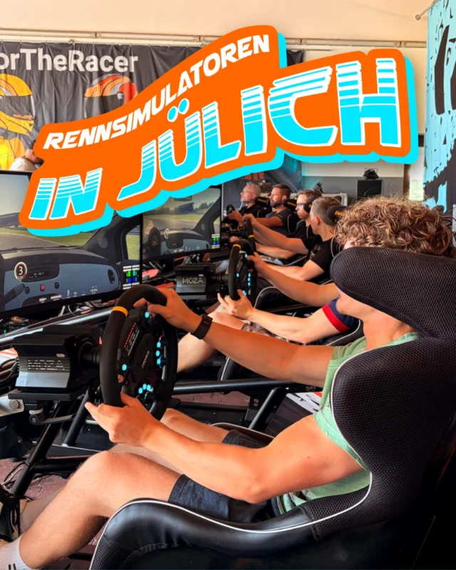 Du hast noch keinen Führerschein und würdest gerne einmal in den Genuss kommen, ein Fahrzeug am Limit zu bewegen? 🏎

Wir haben die Lösung: Unsere Rennsimulatoren von Actoracer haben nicht nur Lenkrad und Pedale, auch der Sitz bewegt sich entsprechend dem, was auf dem Bildschirm passiert.

Schnupper erste Rennfahrerluft in unserem Headquarter in Jülich! Du hast Freunde, die auch Bock haben? Auch Sessions mit bis zu sechs Fahrern gegeneinander sind möglich! 🔥

👉Jetzt buchen: Link in der Bio

#RennWelten #Simracing #Actoracer #Motorsport #HautnahErleben