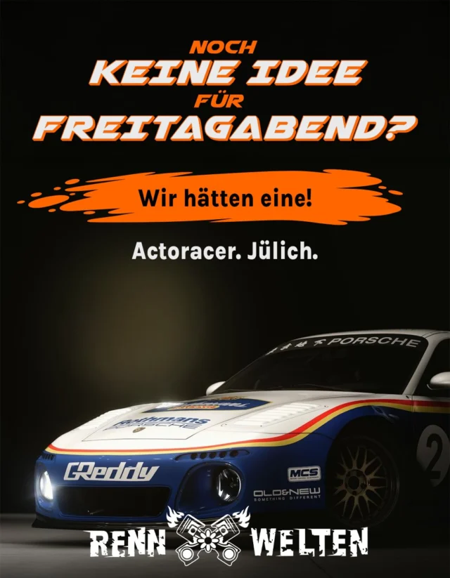 POV: Ihr wollt Freitagabend etwas machen und keiner hat eine gute Idee.

Wir hätten eine.

6 Cockpits. 6 Fahrer. Ein Rennen.

Schnapp dir deine Freunde und fahrt euer eigenes Rennen. Bis zu sechs Personen fahren gleichzeitig auf unseren Motion-Simulatoren gegeneinander.

Keine Vorkenntnisse nötig.

📍 RennWelten Headquarter Jülich

🏁 Actoracer ab 25 € pro Fahrer

Jetzt buchen unter: https://rennwelten.online/actoracer/#freunde

#hq #simracing